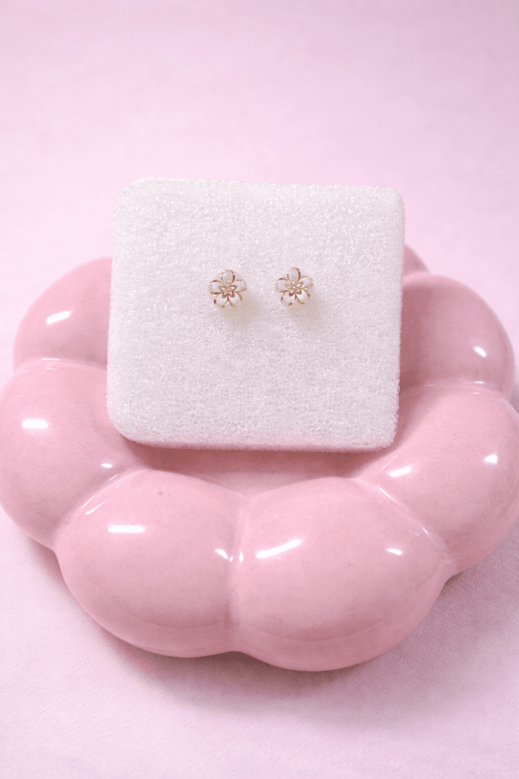 Delicate Flower Gold Earrings
