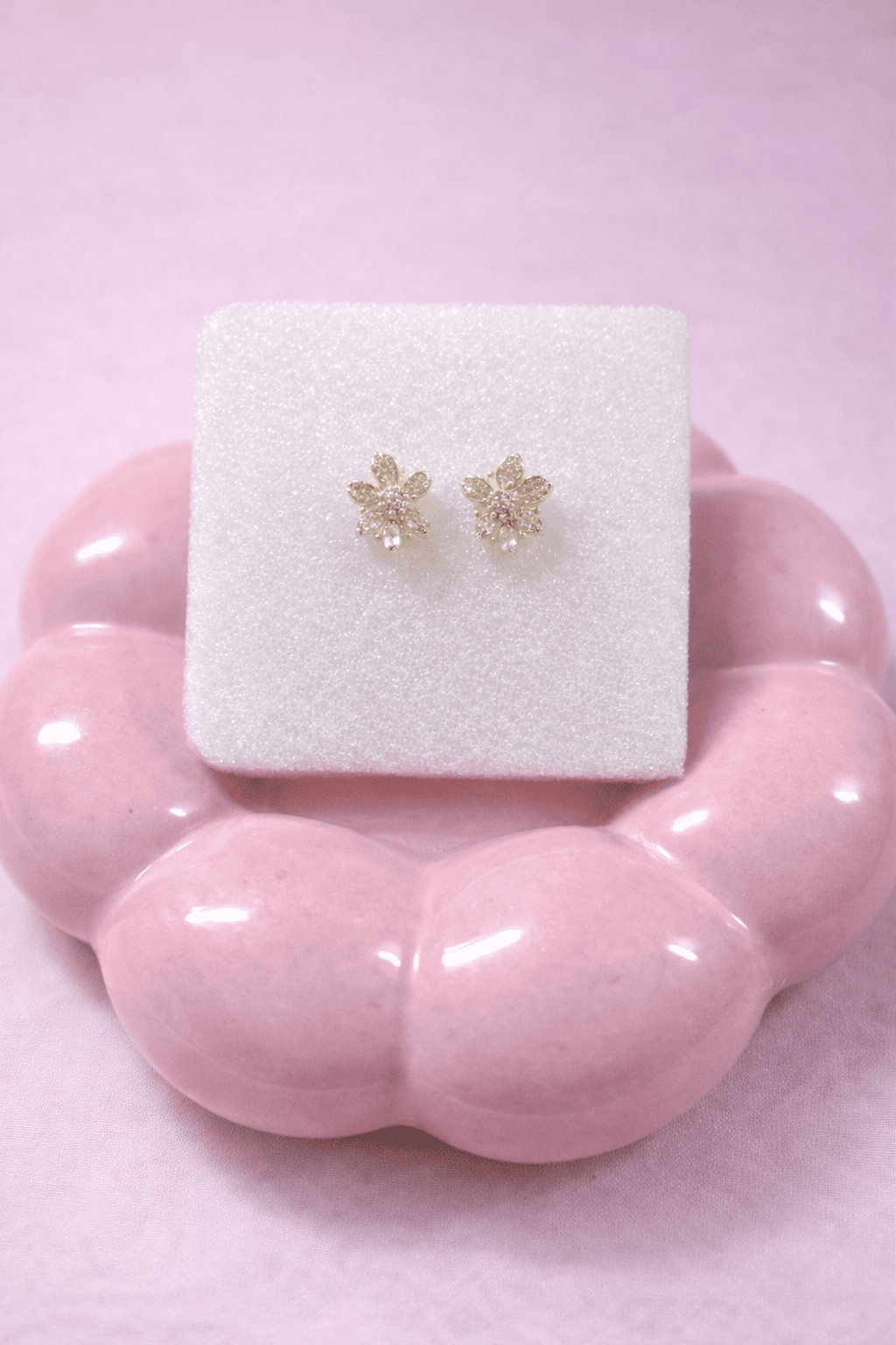 Gold Floral Earrings