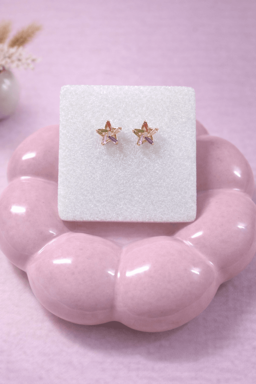 Colourful Star Studs