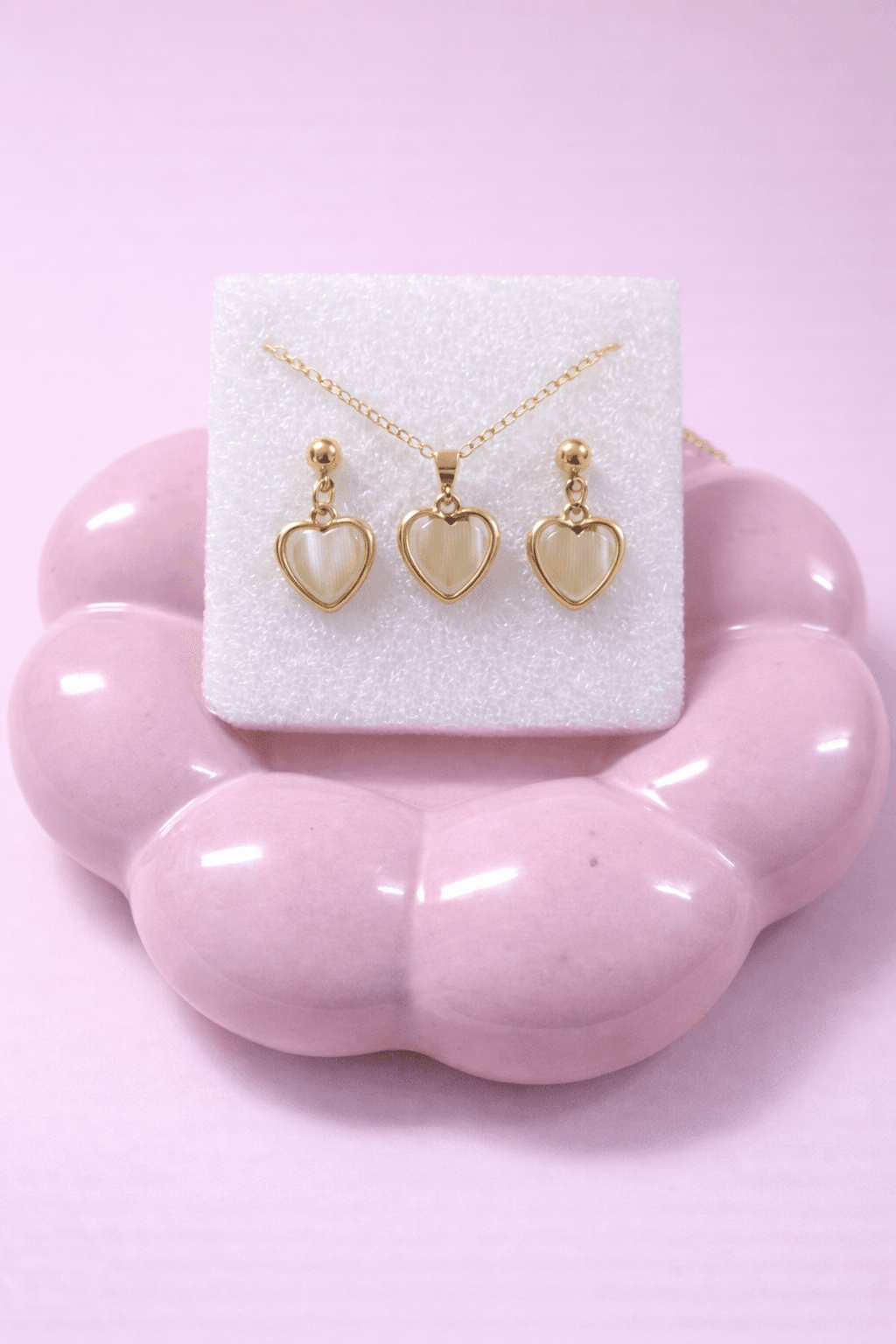 Heart Earrings with Pendant