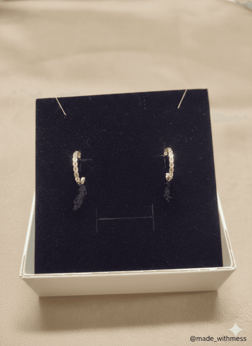Twisted Silk Half-Hoops